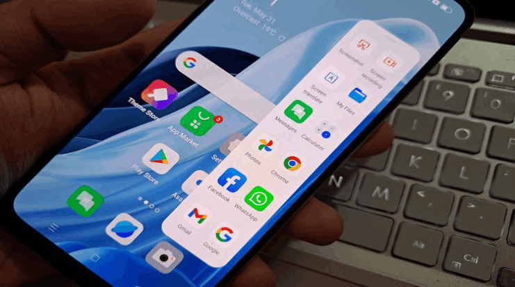 Cara Screenshot HP Oppo A16