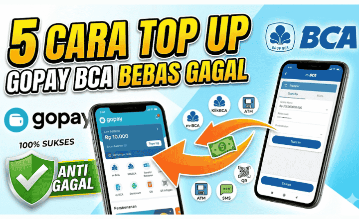 5 Cara Top Up GoPay BCA Anti Gagal dan Mudah